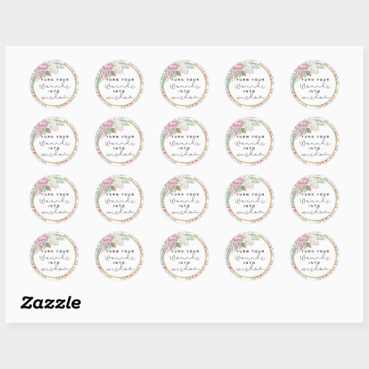 Rond Sticker de devis positif (Feuille)