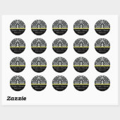 Rond Sticker de douche nuptiale Damask Chartreuse vert (Feuille)
