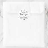 Rond STICKER DE FAVEUR DE MARIAGE | Un Merci doux (Sac)