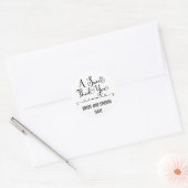 Rond STICKER DE FAVEUR DE MARIAGE | Un Merci doux (Enveloppe)