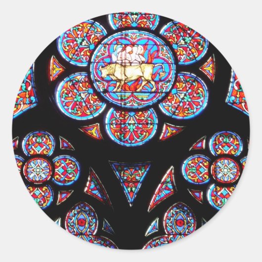 Rond Sticker de fenêtre en verre tendu (Devant)