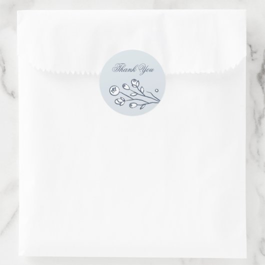 Rond Sticker de fermeture Mariage de fleurs vintages - (Sac)