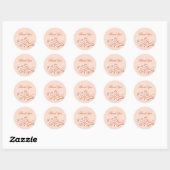 Rond Sticker de fermeture Mariage de fleurs vintages - (Feuille)