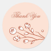 Rond Sticker de fermeture Mariage de fleurs vintages - (Devant)