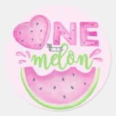 Rond Sticker de fête d'anniversaire de Melon Watermelon (Devant)