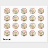 Rond Sticker de fête d'anniversaire ou phoque - Princes (Feuille)