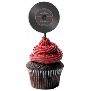 Rond Sticker de fête d'anniversaire vintage - Retourner