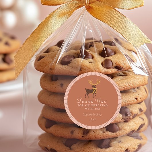 Rond Sticker de fête de Noël personnalisé