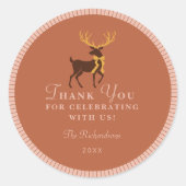 Rond Sticker de fête de Noël personnalisé (Devant)