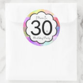 Rond Sticker de fête du 30e anniversaire (Sac)