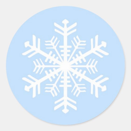 Rond sticker de flocon de neige de Noël hiver (Devant)