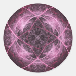 Rond Sticker de folie rose