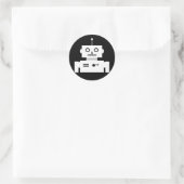 Rond Sticker de forme robotique rétroactive (Sac)