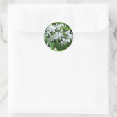 Rond Sticker de fougères et de fleurs (Sac)