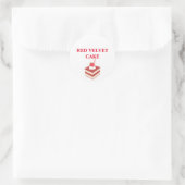ROND STICKER DE GÂTEAU ROUGE VELVET (Sac)