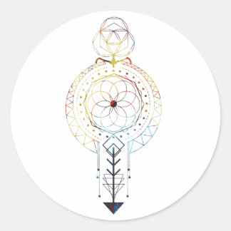 Rond Sticker de géométrie sacrée