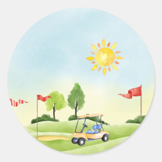 Rond Sticker de golf (Devant)
