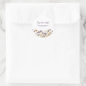 Rond Sticker de graduation florale aquarelle (Sac)