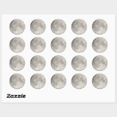 Rond Sticker de grande lune (Feuille)