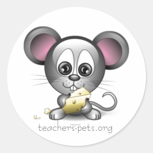 Rond Sticker de grande souris (Devant)