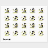Rond Sticker de hockey Penguin (Feuille)