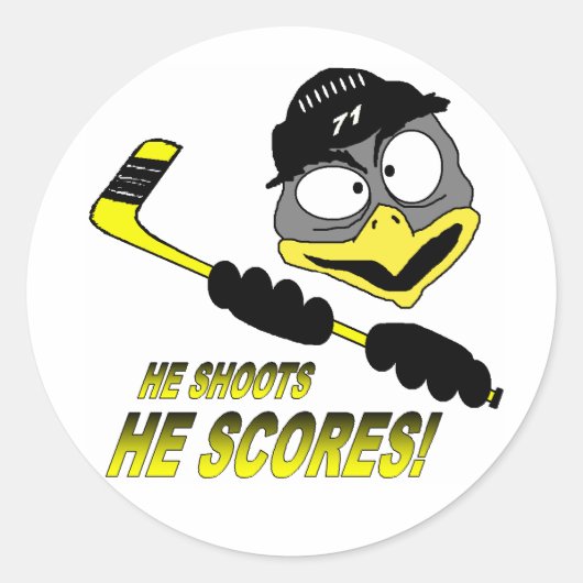 Rond Sticker de hockey Penguin (Devant)