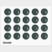 Rond Sticker de jardin, Nom personnalisé (Feuille)