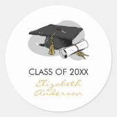 Rond Sticker de joint de capuchon de graduation à main (Devant)