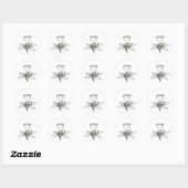 Rond Sticker de jonquille (Feuille)