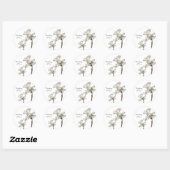 Rond Sticker de jonquille (Feuille)
