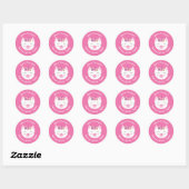 Rond Sticker de jour Kitty Valentines (Feuille)