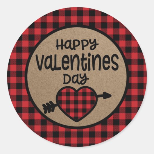 Rond Sticker de jour pour les valentines de Buffalo (Devant)