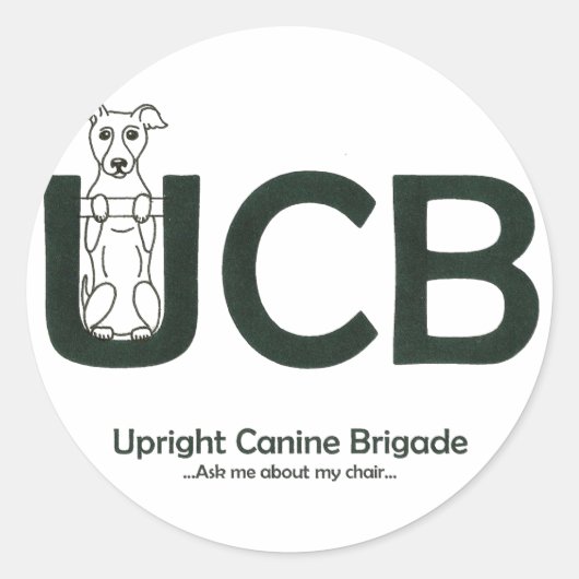 Rond Sticker de la brigade canine debout (Devant)