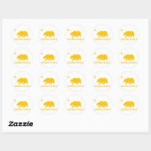 Rond Sticker de la Californie (Feuille)