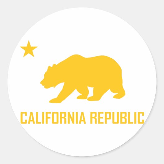 Rond Sticker de la Californie (Devant)