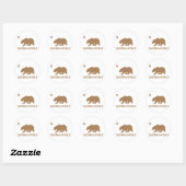 Rond Sticker de la Californie (Feuille)