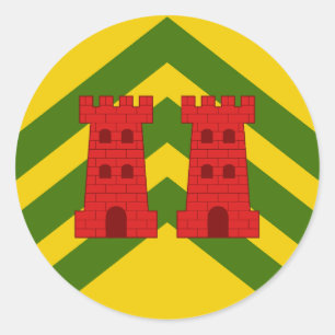Rond Sticker de la Comté de Cloondara Populace