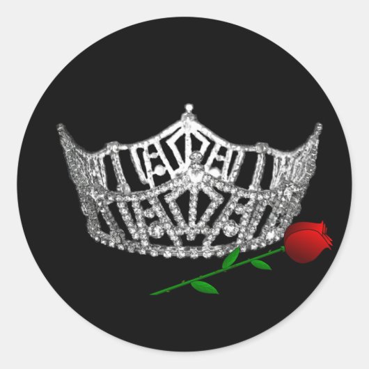 Rond Sticker de la couronne Pageant (Devant)