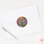 Rond Sticker de la déesse Mahakali | Fierce Hindu Devi (Enveloppe)