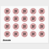 Rond Sticker de la discothèque dernière Bachelorette QR (Feuille)