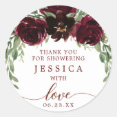 Rond Sticker de la douche d'automne Citrouille de Bourg (Devant)