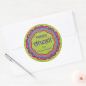 Rond Sticker de la fête de Diwali avec Mandala (Enveloppe)