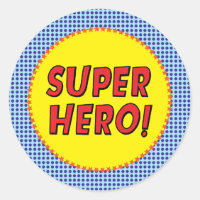 Sticker de la fête de super-héros