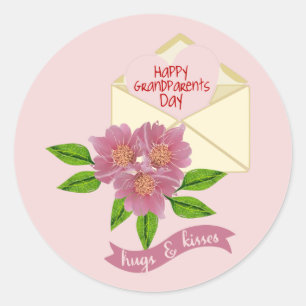 Rond Sticker de la fête des grands-parents