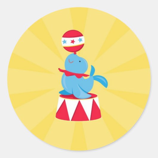 Rond Sticker de la fête du Carnaval de cirque (Devant)
