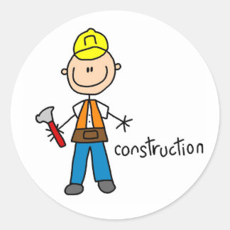 Rond Sticker de la figure de bâche de construction