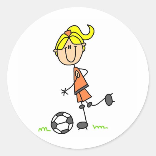 Rond Sticker de la figure de football (Devant)