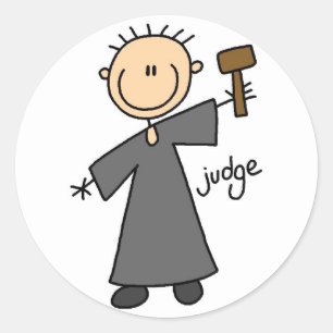 Rond Sticker de la figure du juge Stick