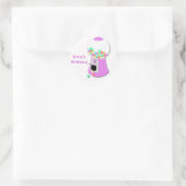 Rond Sticker de la machine de gumball rose (Sac)