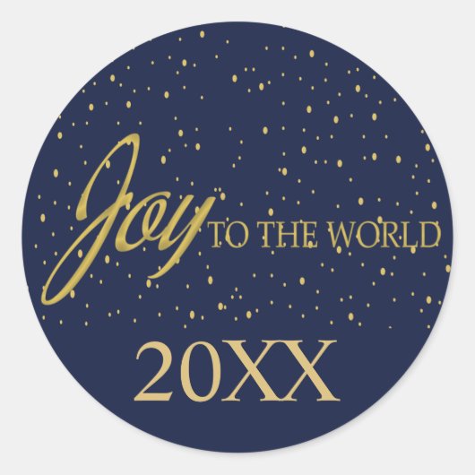 Rond Sticker de la Marine & Gold Snow Joy (Devant)